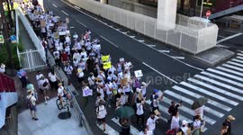 Protesters in Japan march in support of Black Lives Matter