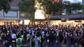 Hong Kong protesters march to mark the first anniversary of anti-extradition law movement