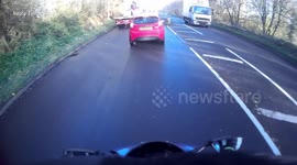 Truck driver and car driver road rage
