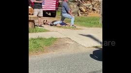 Racist Anti-protestor mocks George Floyd’s death