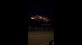 Fire in Bel Air, Sepulveda Pass - Near Getty Center