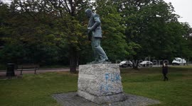Winston Churchill Gets Desecrated By Vandal