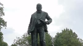 Statue of Winston Churchill in north London vandalised with graffiti