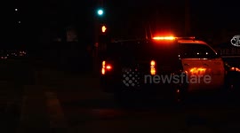 Tucson Police Department on scene of Landfill Fire