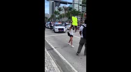Peace protest in Miami get interrupted by police. They shut us down and arrest over 13 people!
