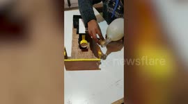 Young inventor develops low-cost ventilator from home scraps in northern India's Kashmir