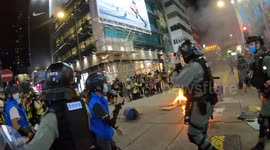 Protesters and police in Hong Kong continue clashes