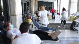 Symbolic blood drive held in Athens on eve of World Blood Donor Day