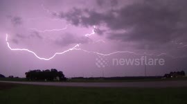 Watch this particularly intense lightning from a powerful storm in Ohio
