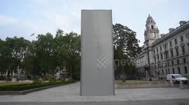 Winston Churchill statue and the Cenotaph boarded up ahead of London's Black Lives Matter protests