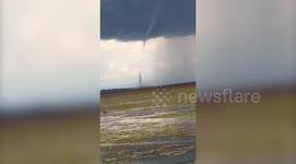 Landspout tornado touches down in northern Thailand