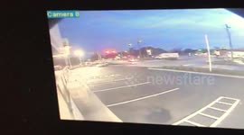 Automobile accident vehicle ran red light and crashed into us