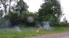 Live power line after severe storms hit Ontario