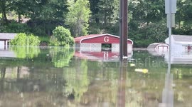 Major flooding with boat rescue in Gilberton, Pa #5