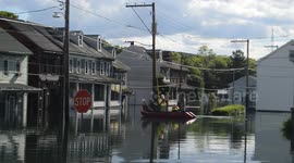 Major flooding with boat rescue in Gilberton, Pa #1