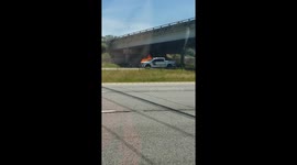 Burning Truck on I275 and Joy Rd. Detroit Mi