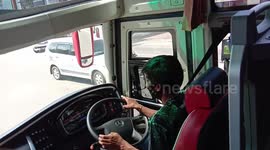 Indonesian tourism bus driver convoy to promote COVID-19 safe tourism amid new normal rules