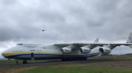 Antanov 225 engines start up and side door closing