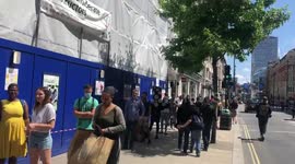Life after lockdown: HUGE queues outside Sports Direct on London's Oxford Street as non-essential shops re-open