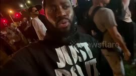 Protesting youth chant expletive slogans in Atlanta, USA