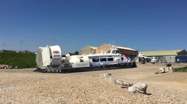 Last Hovercraft leaves Lee-on-Solent for final trip.
