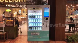 Face mask vending machines in use at shopping malls in Thailand