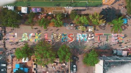 Artists paint giant Black Lives Matter mural on the street in Seattle