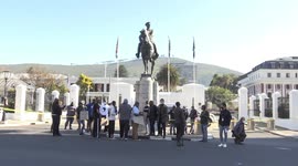 Young protesters in South Africa demand apartheid and colonial statues be removed