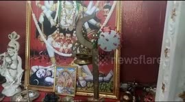 Indian man builds coronavirus shrine to pray for frontline workers