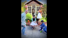 Gay Dad makes incredible triple change costumes for his children