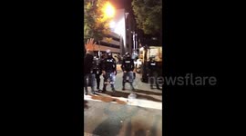 Police fire rubber bullets into crowd of protesters in Richmond, Virginia