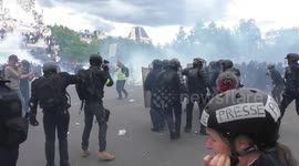 French police clash with anti-racism protesters in Paris