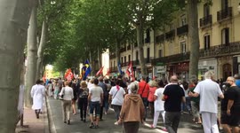 French health workers protest