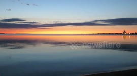 Calm waters and a beautiful Lake Superior sunrise