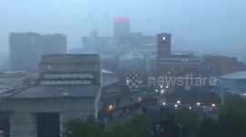 Torrential rain hits Birmingham, England