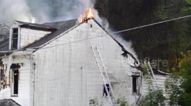 Triple home fire, Girardville, Pennsylvania