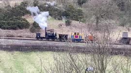 Replica of world's oldest surviving steam locomotive 'Puffing Billy' makes an appearance in northern England