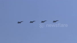 Air show rehearsal over St. Petersburg ahead of Victory Day