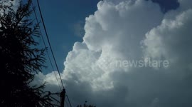 Incredible Thunderstorm Updraught Plume Over Omagh Northern