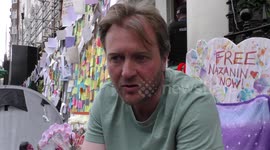 British-Iranian detainee's husband Richard Ratcliffe on hunger strike at Iranian Embassy in London