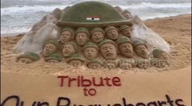 Sand Artist Pay Tribute To The Soldiers Martyred In Galwan Valley In Northern East India
