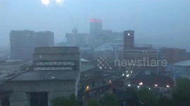 Torrential rain hits Birmingham, England