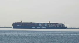 World's biggest container ship leaves UK