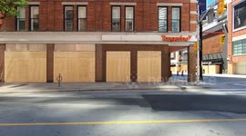 Shops remain boarded up in Toronto following anti-racism protests