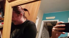 Lockdown haircut doesn't go quite according to plan