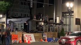 Portland protesters set up 'Patrick Kimmons Autonomous Zone' in response to Seattle's CHAZ