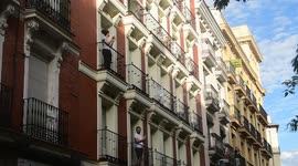 Residents in Madrid clap for victims of domestic abuse