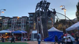 Huge Black Lives Matter sculpture erected in Seattle's 'autonomous zone'