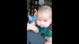 My baby enjoyed her toes deliciously