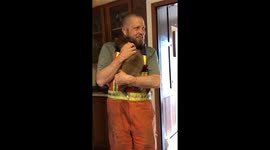 Father's Day surprise: Canadian dad overcome with emotion when gifted husky puppy